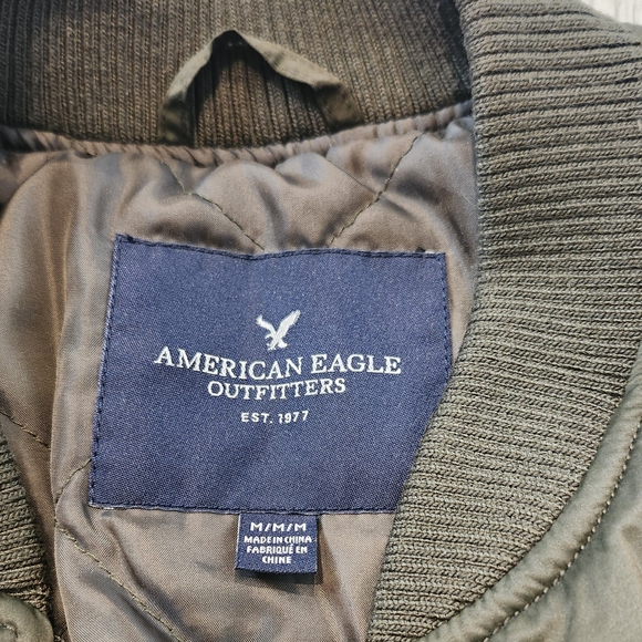 American Eagle Outfitters Olive Bomber Jacket - Picture 4 of 4